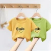 2022 Summer new style children's clothing for foreign trade, pure cotton short-sleeved T-shirt base layer, street stall supply, 5-yuan clothing wholesale Specification image